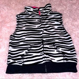 Carter’s Girls Zebra Print Zip Vest, 24 months